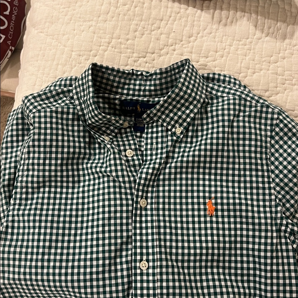 Ralph Lauren Dark Green Gingham Shirt